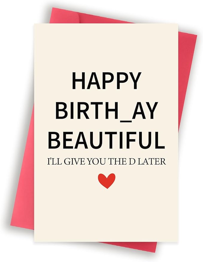 Funny Birthday Card for Wife from Husband, Best Gift for My Wife Birthday, Happy Wife Birthday Gift Ideas for Her, Sweet Birthday Card for Women Her Girlfriend