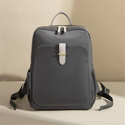 Versatile Oxford Cloth Women's Backpack - Minimalist Design for Daily Commute, Laptop Storage, and More! (Dark Grey)