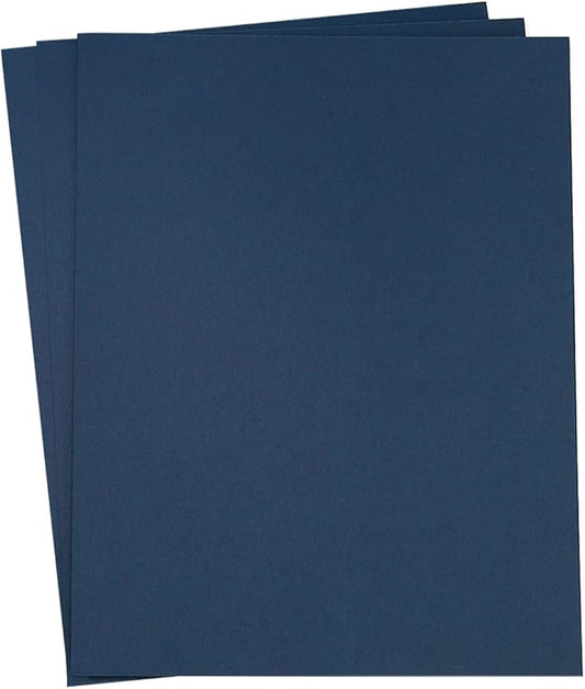 30 sheets Cardstock Paper 8 1/2 x 11 Inches for Crafts and Invitations (Navy Blue)