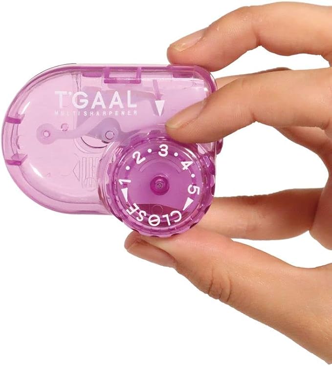 KUTSUWA STAD T'GAAL Angle Adjustable Pencil Sharpener, Translucent Black, 1 ea. (RS036BK),Translucent Black