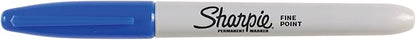 Sharpie Permanent Markers | Fine Point | Black & Blue | 2 Count
