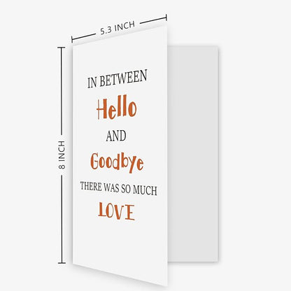 Ogeby Lovely Sympathy Card for Him Her, Pet Bereavement Card Gift, In Between Hello And Goodbye There Was So Much Love