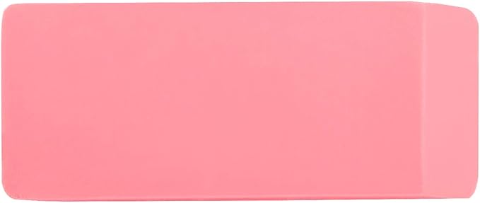 Amazon Basics Rectangular Eraser, 24 Count, Pink