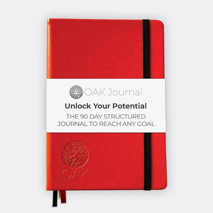 The OAK Journal Orange Smart Goal Planner Journal and Planner for Full Focus and Best Self Quarterly Goal Planner & Daily Gratitude Journal