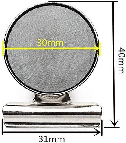 VNDUEEY 20 Pack Fridge Magnets Refrigerator Magnets, Strong Magnetic Clips for Whiteboard, Magnet Clips for Fridge, Locker, Office, Photo Displays, Heavy Duty Magnetic Clips (30mm Wide)