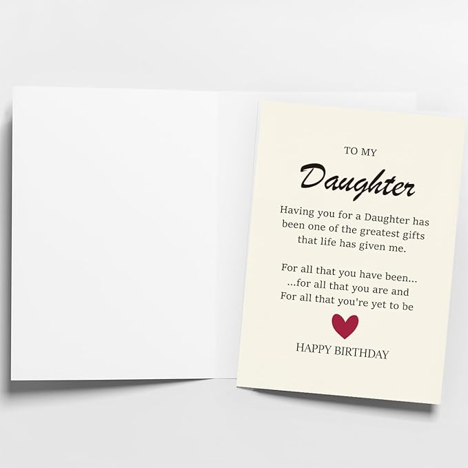 Daughter's Birthday Card - Happy Gift for Her