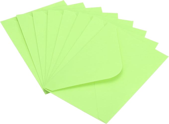 PATIKIL Mini Envelopes, 50 Pack Gift Cards Business Cards Envelope for Greeting Weddings, Light Green
