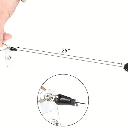 VIQWYIC Retractable ID Badge Holder with Bling Neck Strap Lanyard, Bling Badge Reel with Clear Card Holder for Office Worker Teacher Doctor (Silver)