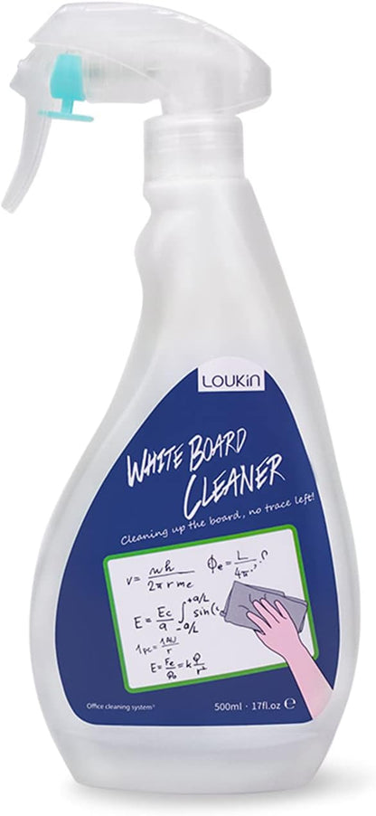 loukin Non-Toxic Whiteboard Cleaner, 17 fl oz Dry Erase Board Cleaner, Low-Odor Whiteboards Cleaning Spray, Removes Stubborn Marks from Whiteboard, Chalkboard