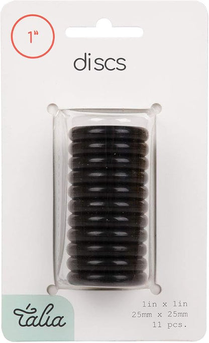 Talia Discbound Notebook - Discs (Black, 1inch)