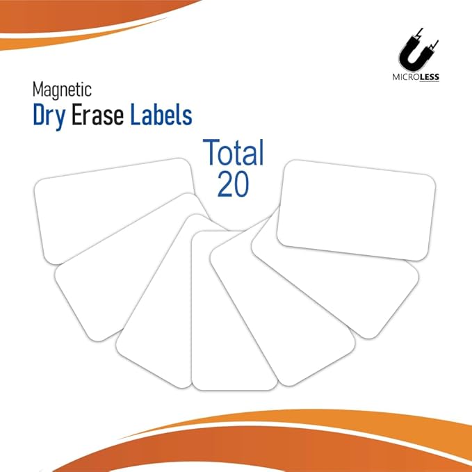 Dry Erase Magnetic Label White Colored 3 x 5 inch