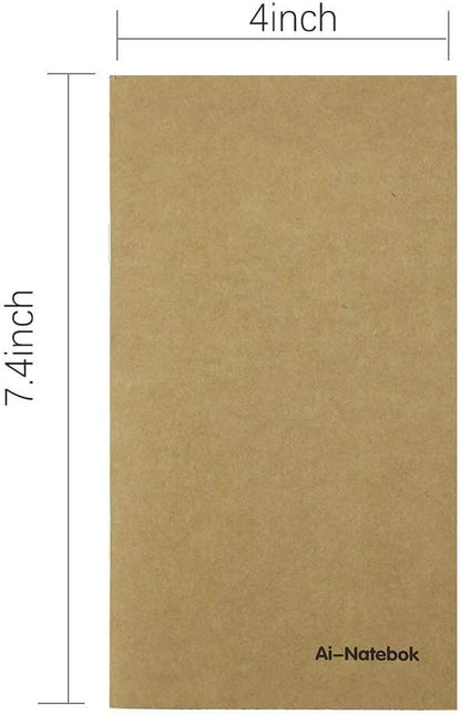 Dot Grid Notebook/Journal Inserts - Refill for Travelers Notebook by ai-natebok - 7.4 X 4 Inch - Set of 3-240 Pages