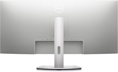 Dell S3422DW Curved Monitor - 34-inch WQHD (3440 x 1440) Display, 1800R Curved Screen, Built-in Dual 5W Speakers, 4ms Grey-to-Grey Response Time, 16.7 Million Colors - Silver