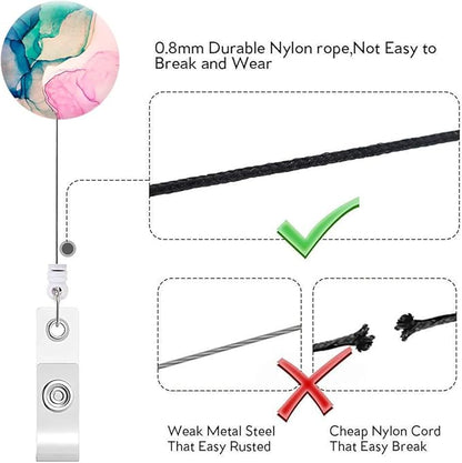 Badge Reels,Nurse Badge Holder,Retractable Badge Reel with Clip ID Card Holders for Office Worker Doctor Nurse