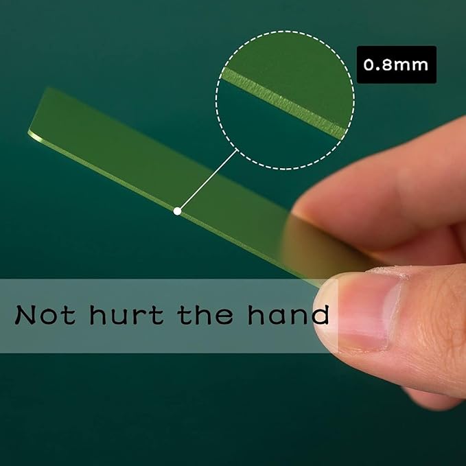 Thick Green Aluminum Metal Business Cards Anodized Aluminum 86 X 54 X 0.8mm 15 pcs Include Protector Sleeves(Frosted)