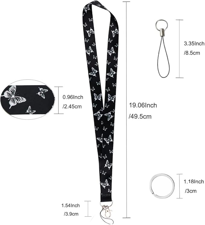 Yiflin Cute Neck Lanyard for Keys, Wallet, Id Card Holder, Cool Keychain Lanyard for Women, Men, Teacher