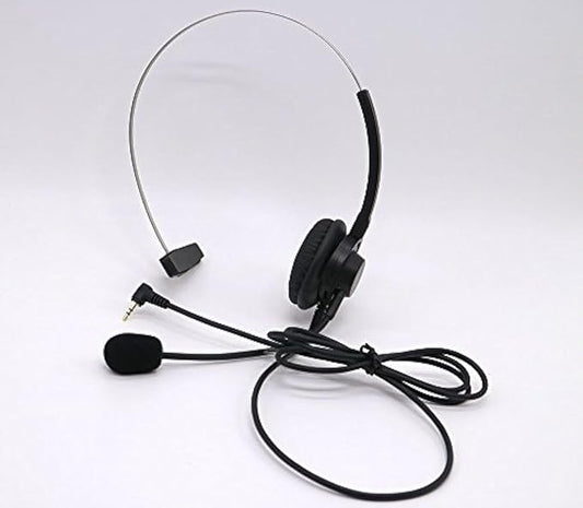 OP-4818 Black Over-Ear Wired Headset for Panasonic Cordless Phone with 2.5mm Jack