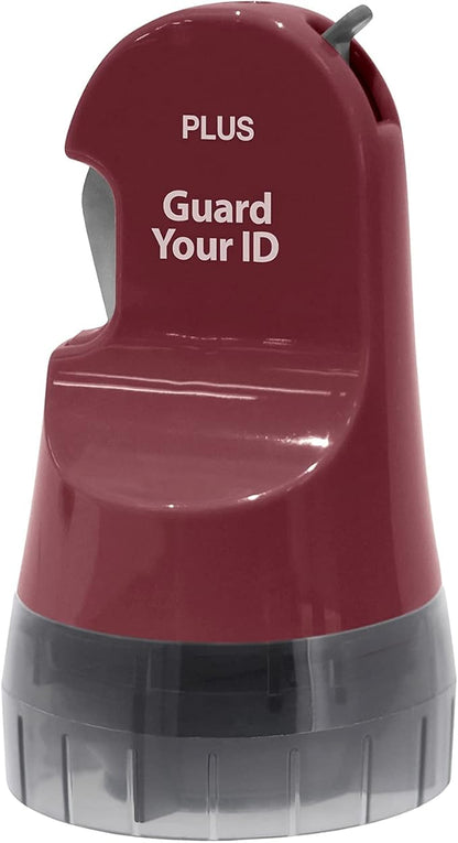 Guard Your ID 3 in 1 Wide Advanced Roller with Retractable Box & Envelope Opener and Identity Theft Prevention Security Stamp Wine