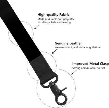 Keychain Lanyard for Women and Men, Wrist Lanyard Key Chain Holder with Key Rings, Wristlet Strap Lanyard for Car Keys ID Badge Wallet Card Holder