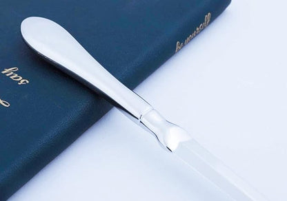 BANCHELLE Letter Opener Envelope Slitter Zinc Alloy Envelope Opener with Black Box (Silver, 9.06 × 0.71 × 0.39 inches), 2 PCS