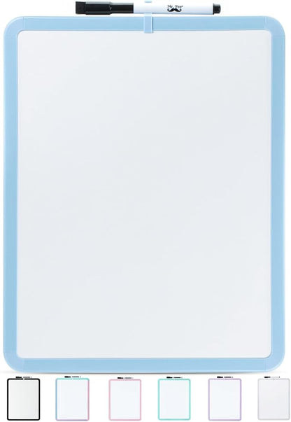 Mr. Pen- Dry Erase Board, 14” x 11” with a Black Dry Erase Marker, Blue Frame, Small White Board for Kids, Students, Small Dry Erase Board, Mini White Board