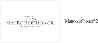 Matron of Honor Proposal Gifts for Wedding Day, To My Matron of Honor On Our Wedding Day Cards.（Matron of Honor A）