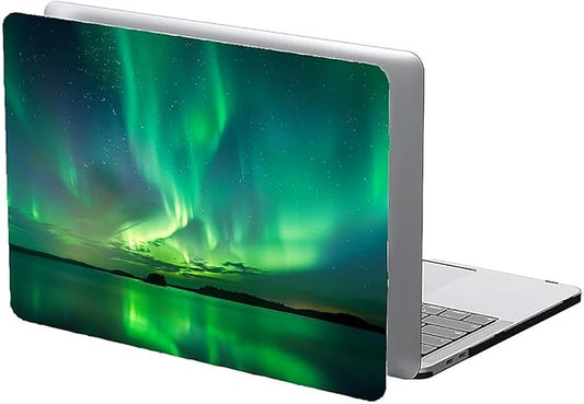 Compatible with 15 Inch MacBook Air A2941 M2 2023, Iceland Green Aurora Hard Plastic Shell Cover Case