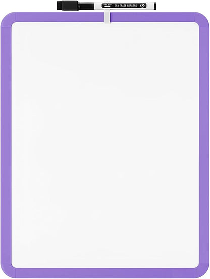 Mr. Pen- Dry Erase Board, 14” x 11” with a Black Dry Erase Marker, Purple Frame, Small White Board, White Board for Kids, White Board for Students, Small Dry Erase Board, Mini White Board