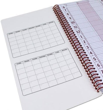 Notebook Planner, 8 Column Appointment Book – Large 16.25" x 13.5" Undated 2024 Planner, Daily & Hourly Planner in 15 Minute Increments – Spiral Notebook Organizer for Scheduling Appointments (8 Columns)