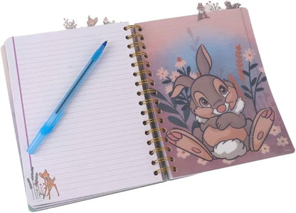 Innovative Designs Disney Bambi Tab Journal Notebook, Spiral Bound, 144 Lined Pages, 8 x 7