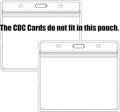 Extra Thick Horizontal ID Card Name Tag Badge Holder with Waterproof Type Resealable Zip (Holders, 100Packs)