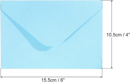 PATIKIL Mini Envelopes, 50 Pack Gift Cards Business Cards Envelope for Greeting Weddings, Blue