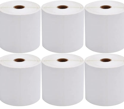 9527 Product 4x6 Direct Thermal Shipping Labels for Zebra 2844 ZP-450 ZP-500 ZP-505,Blank,450 Labels/Roll, 1" Core,Total 6 Rolls