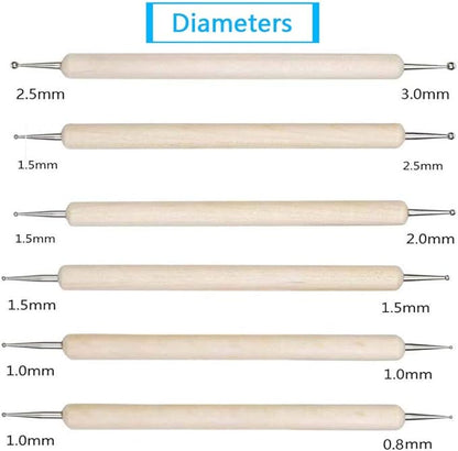 ABenkle 10Pcs Dotting Tools Ball Styluses for Rock Painting, Pottery Clay Modeling Embossing Art Mandala