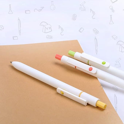 erofa 5 PCS Zennyth Gel Pens Quick Dry Fine Point Premium Retractable Rolling Ball Black Ink Smooth Writing Pens for School Office (White)