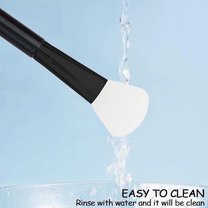 12 Pcs Silicone Magic Brushes, Fan-shaped Blending Brush Set for DIY Painting Mixing & Spreading, Black, White, Purple, Pink, Silicone Material, Acrylic, Ink