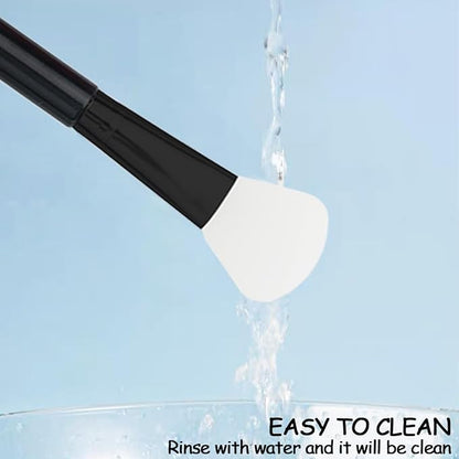 12 Pcs Silicone Magic Brushes, Fan-shaped Blending Brush Set for DIY Painting Mixing & Spreading, Black, White, Purple, Pink, Silicone Material, Acrylic, Ink