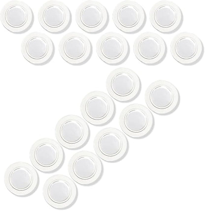 Glass Whiteboard Magnets Round Refrigerator Magnets Dry Erase Board Fridge Rare Earth Neodymium Magnet for Home School & Office (Clear,3 cm) 20 Pack