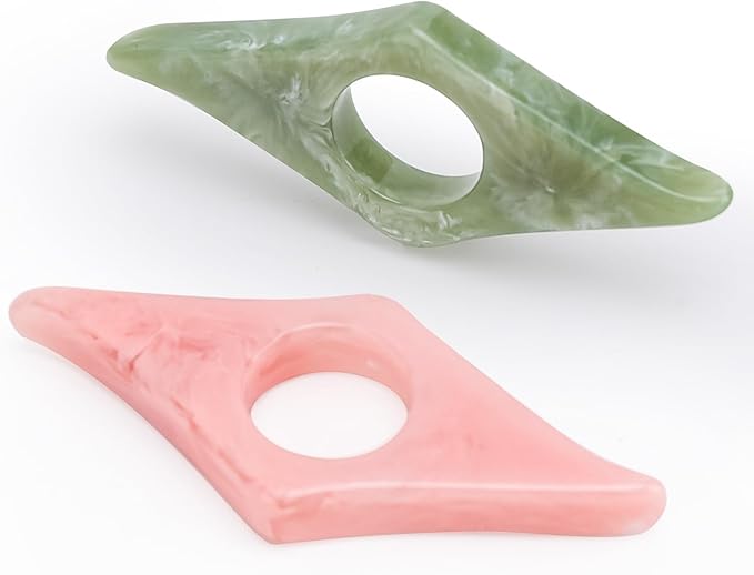 Thumb Page Holder for Reading 2Pack, Energy Pattern Thumb Bookmark, Book Opener Holder, Book Finger Page Holder, Book Accessories for Reading Lovers(Pink and Olive-Green）