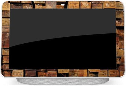 MightySkins Skin Compatible with Google Home Hub - Stacked Wood | Protective, Durable, and Unique Vinyl Decal wrap Cover | Easy to Apply, Remove, and Change Styles | Made in The USA