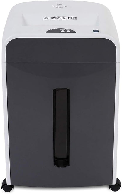 WOLVERINE 6-Sheet 2x6mm Super Micro Cut High Security Level P-5 Ultra Quiet Paper/Credit Card Shredder for Home Office by Manganese-Steel Cutter and 5 Gallons Pullout Waste Bin SD9610