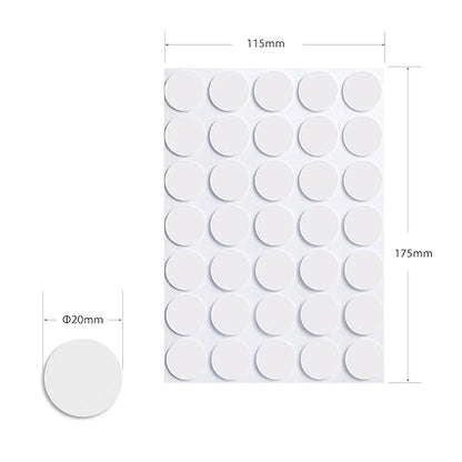 350 Pcs (0.79 Inch Diameter) 20mm Double Sided Adhesive Glue Round Dots Stickers Removable Clear Sticky Tack Putty Waterproof for Balloon, Crafts, Art Decoration