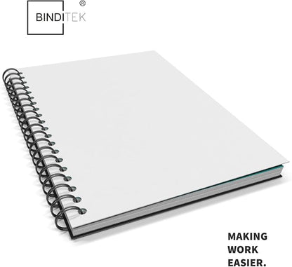 Binditek 25 Pack 12 Mil Sand-Textured Polycover - Plastic Binding Cover for Business Reports and Proposals - Lightly Textured Sand Finish - Square Corners, Un-Punched, White Color, Office Supplies
