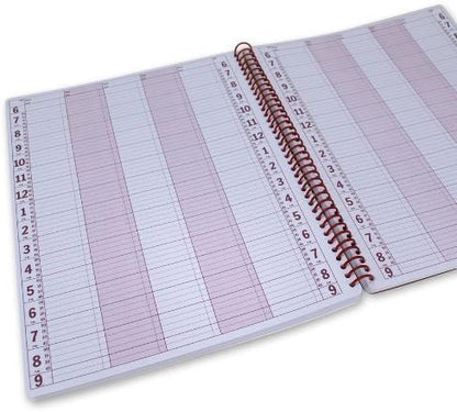 Notebook Planner, 5 Column Appointment Book – Large 10" x 13.5" Undated 2024 Planner, Daily & Hourly Planner in 15 Minute Increments – Spiral Notebook Organizer for Scheduling Appointments (5 Columns)