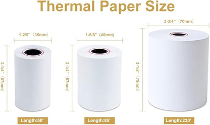 OausTect Credit Card Paper Rolls Thermal 2 1/4 X 50 Adding Machine Paper Rolls for POS Printer/Cash Register Machine, 100 Rolls