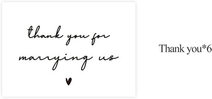 6 Pieces Wedding Day Card, Thank You for Marrying Us, Thank You Card for Officiant, Priest, Minister, Judge, Pastor Gifts.（Thank You - 6cards B）