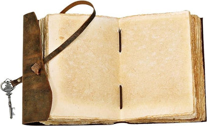 cuero Compass Vintage Leather Journal Antique Handmade Leather Bound Journal with Deckle Edge Paper Diary Leather Sketchbook Drawing Journal Notebook Great Gift Men & Women (Vintage Brown, 4X6 Inch)