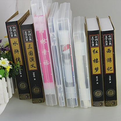 Portable A4 File Box Transparent Plastic Box Office Supplies Holder Document Paper Organizers Case PP Storage Collections Container Magazine Organizers Box Case 2pcs (11.8 x 8.3 x 0.8inch)