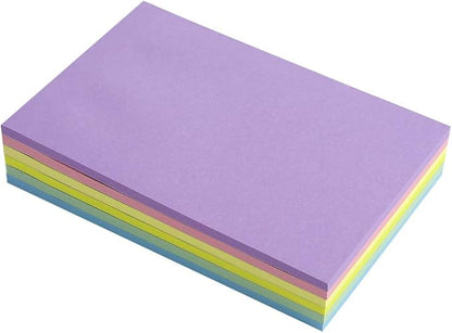 Vanpad Sticky Notes 4X6 in Pastel Post Stickies Super Sticking Power Memo Pads Strong Adhesive, 6 Pads/Pack, 45 Sheets/pad