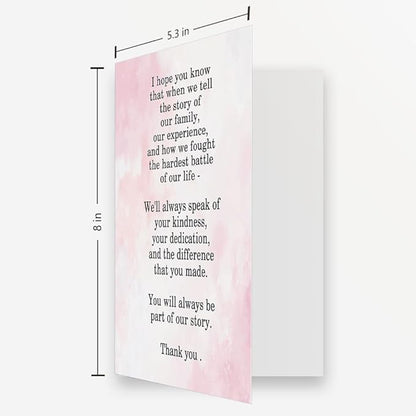 OJsensai Sweet Thank You Card for Doctor Nurse, Appreciation Gifts for Hospital Staff, You Will Always Be Part of Our Story